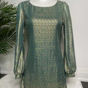 Green and gold dress